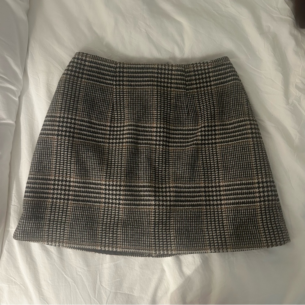 ASTR wool plaid mini skirt